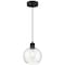 Access Lighting Port Nine Burgundy, Burgundy LED Pendant, Matte Black Finish, Seeded Glass 63142LEDDLP-MBL/SDG - alternate 1